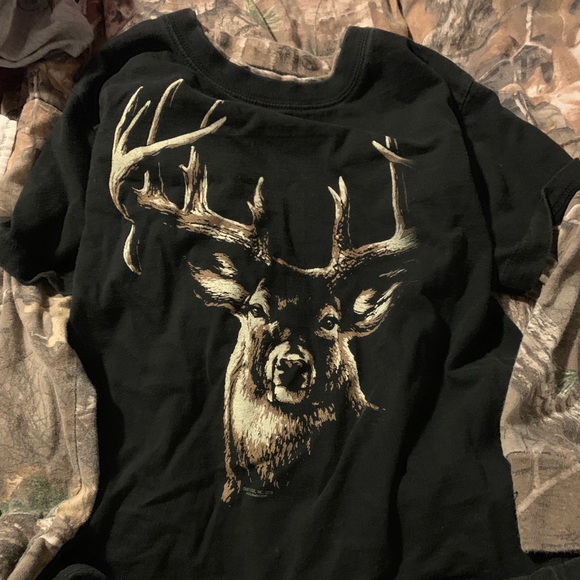 Other - Long sleeve buck shirt with camo sleeves (boys M)